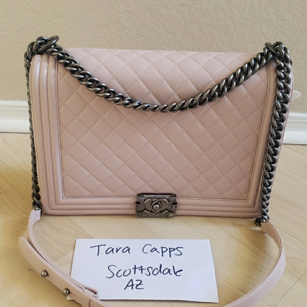 Large light pink boy bag